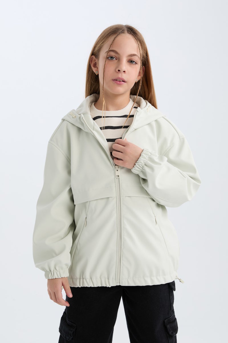 ديفاكتو جاكيت مطر بناتي وتر بروف بكابيشون - Image 4